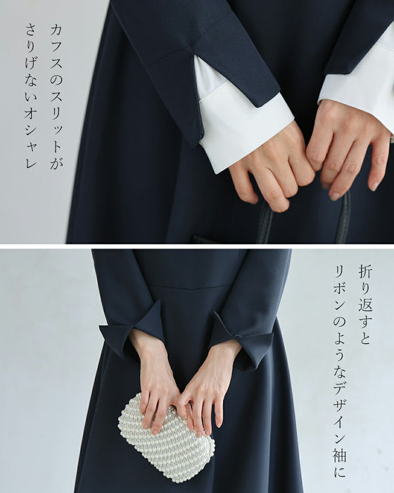 大人の知性感じる 好印象ワンピース2点セット