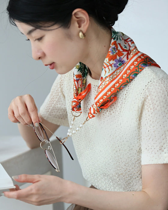 アイウェアをかけれる スカーフネックレス