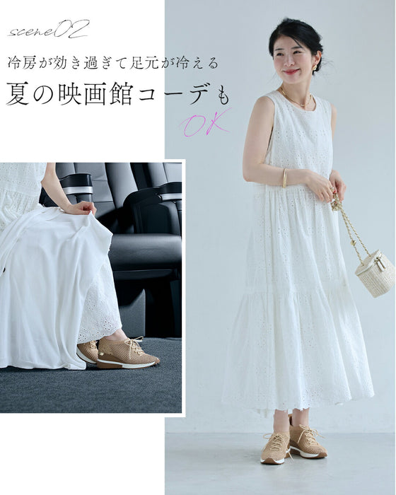 サンダル履けない 冷え性さんのためのメッシュスニーカー