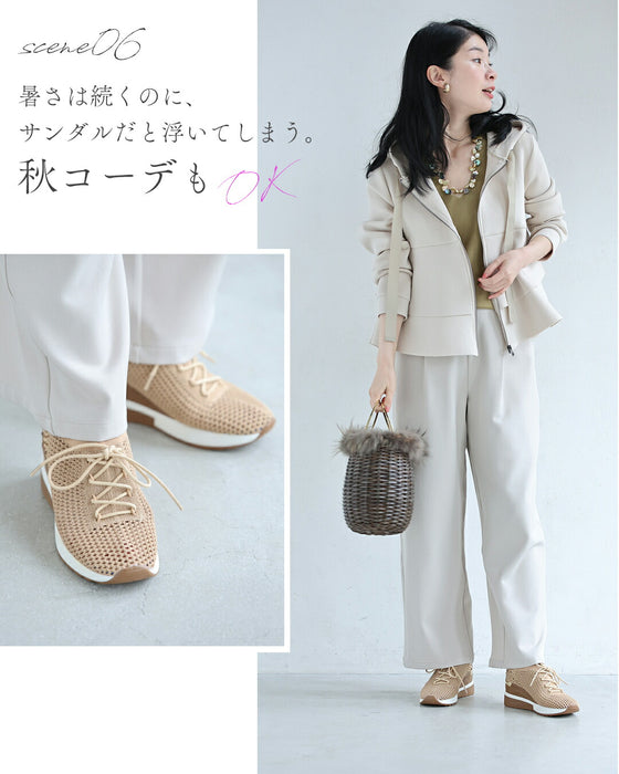 サンダル履けない 冷え性さんのためのメッシュスニーカー