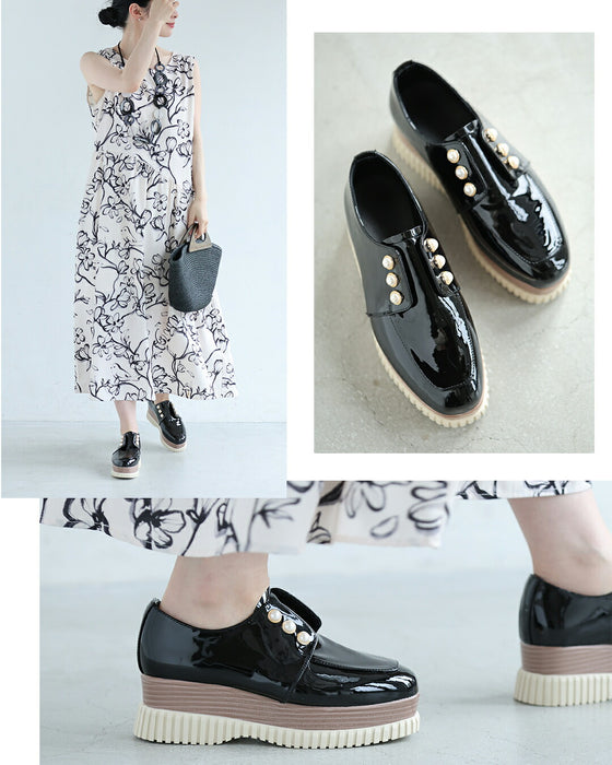 立ったまま３秒で履ける 厚底ローファー