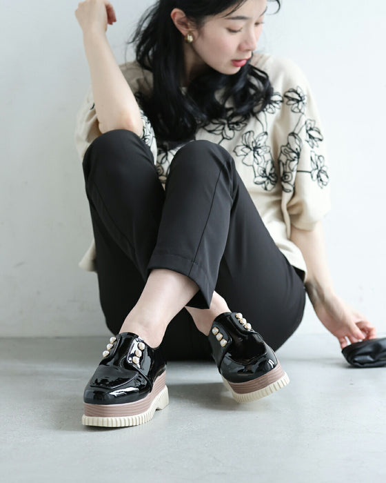 立ったまま３秒で履ける 厚底ローファー