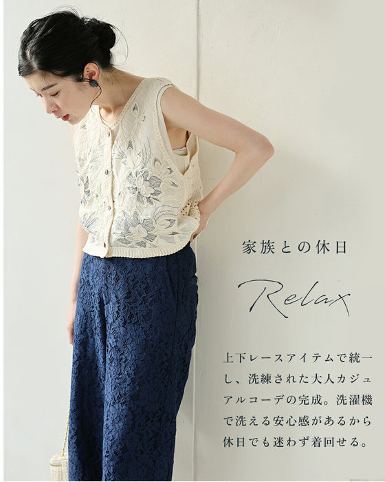 透けない レースパンツ