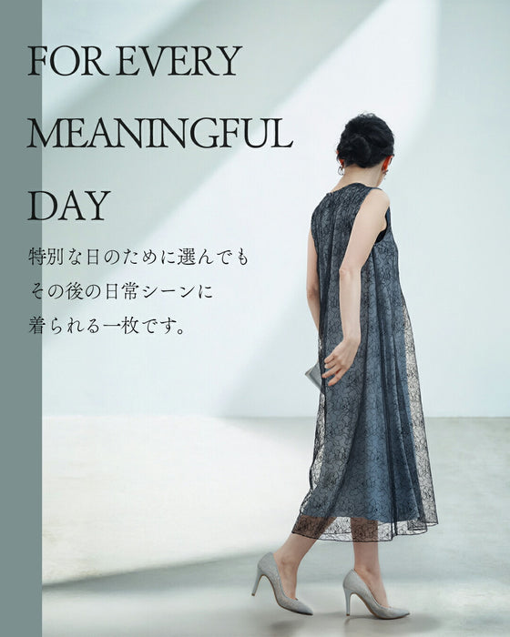 線画レース　オケージョンワンピ