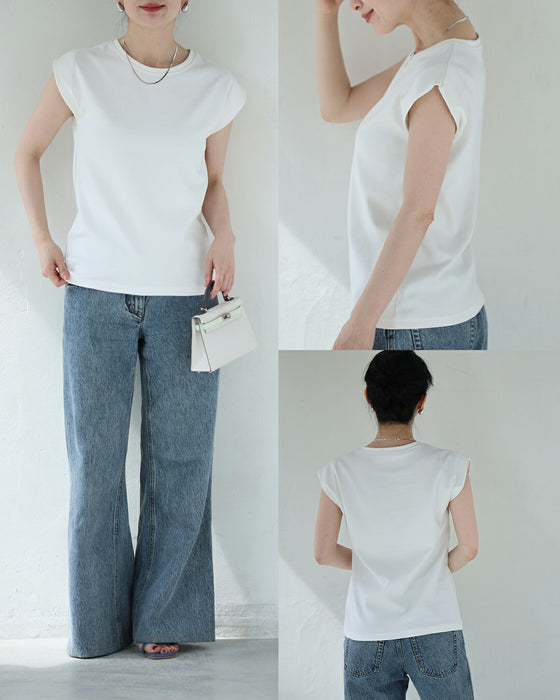 【予約商品】巻き肩・撫で肩 補正見え 肩ツンッTシャツ