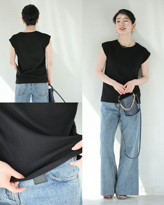 【予約商品】巻き肩・撫で肩 補正見え 肩ツンッTシャツ