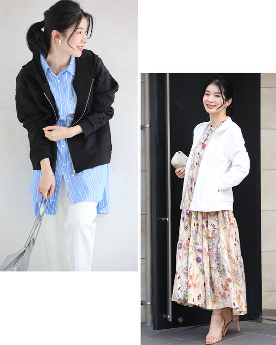 Elegant lace hoodie, the best everyday wear