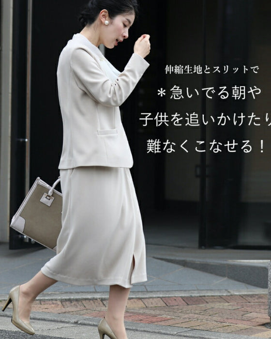 巻きデザイン風 脚の形を拾いにくい スカート