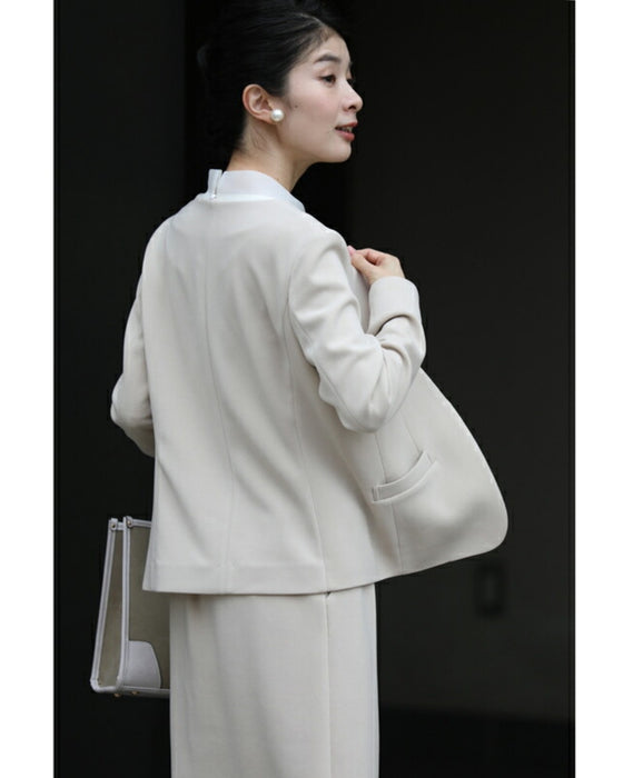 巻きデザイン風 脚の形を拾いにくい スカート