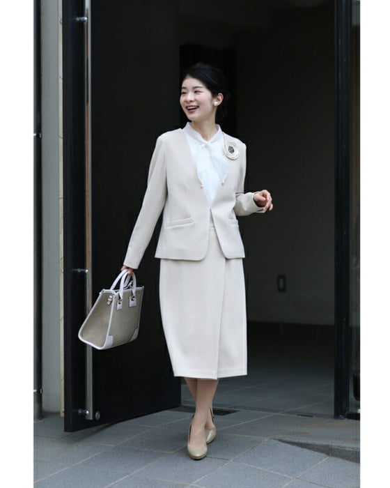 巻きデザイン風 脚の形を拾いにくい スカート