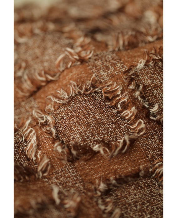 スクエア縁取るフリンジプルオーバートップス