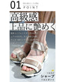 ２万歩歩ける 上品厚底コンフォートサンダル（ブラック・ベージュ）
