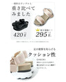 ２万歩歩ける 上品厚底コンフォートサンダル（ブラック・ベージュ）