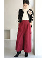 スカート風デザインのカラーワイドパンツ