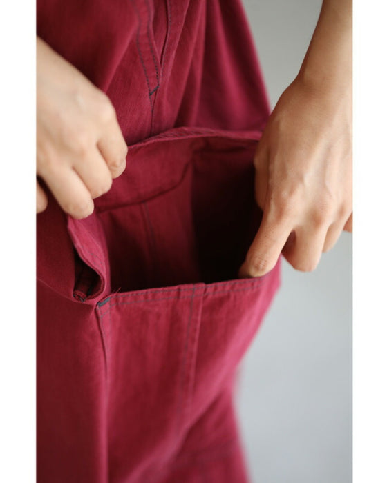 スカート風デザインのカラーワイドパンツ