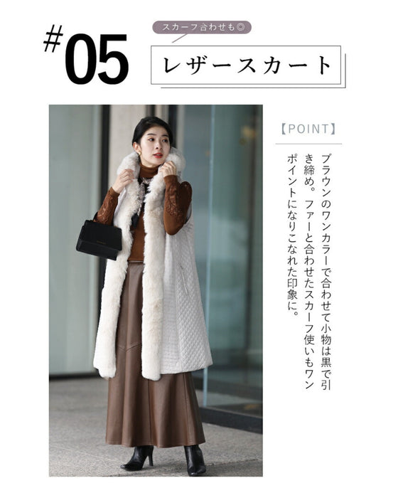 コートの下にも着れる 軽量キルティングジレ