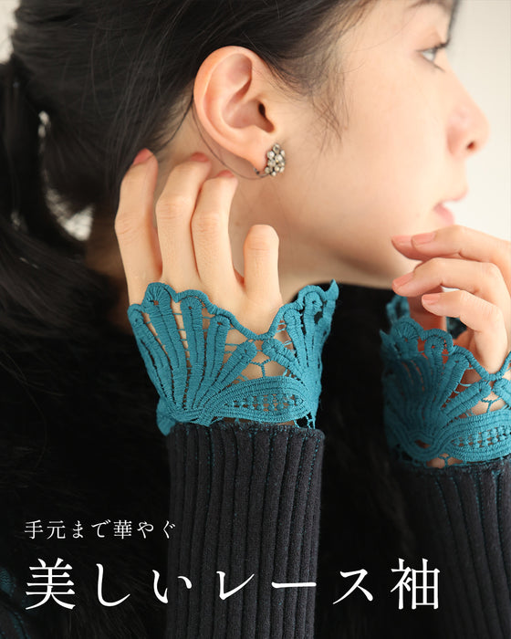 錯視シャドーラインニット