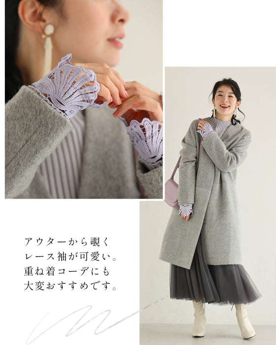 錯視シャドーラインニット