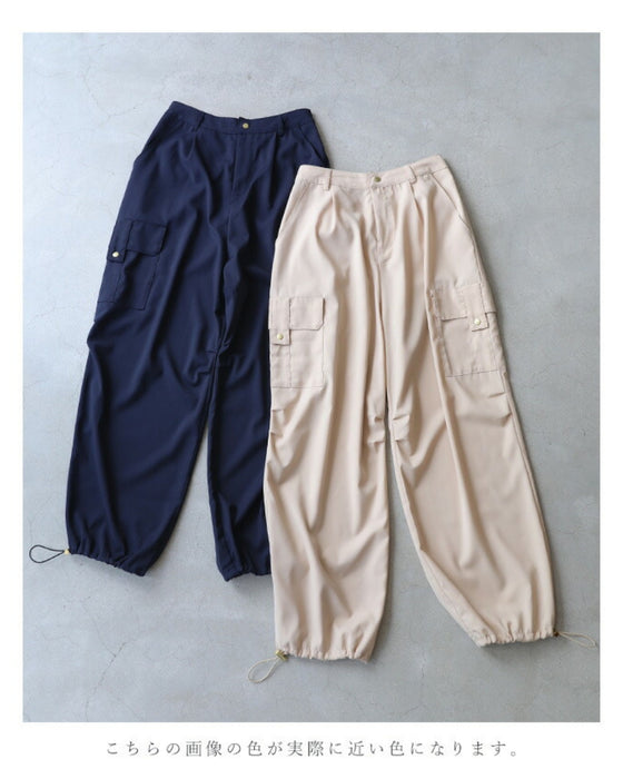 エレガント服に合わせる 上品カーゴパンツ