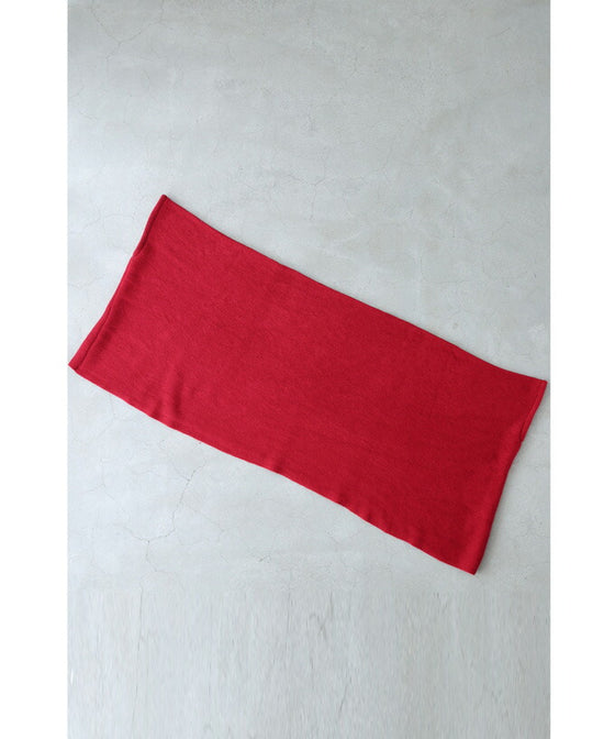 差し色レッドのボレロカーディガン