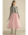 Gross Veil Balloon Hem Long Skirt