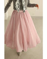 Gross Veil Balloon Hem Long Skirt