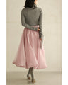 Gross Veil Balloon Hem Long Skirt