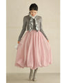 Gross Veil Balloon Hem Long Skirt