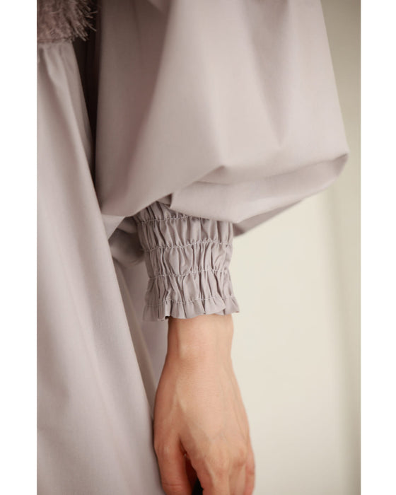 前後ふわふわシャギーのAラインチュニック