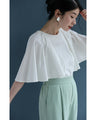 たっぷり広がるフレア袖プルオーバートップス