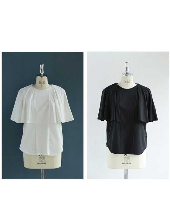 たっぷり広がるフレア袖プルオーバートップス