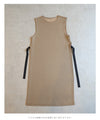 Long vest with side slits and a striking pattern