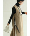 Long vest with side slits and a striking pattern