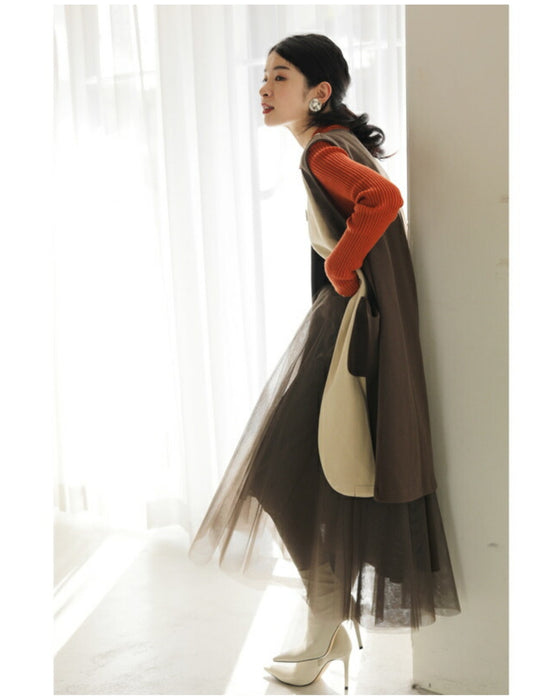 Cafe Latte Bicolor Gilet Vest