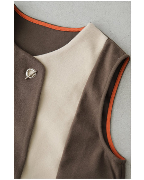Cafe Latte Bicolor Gilet Vest