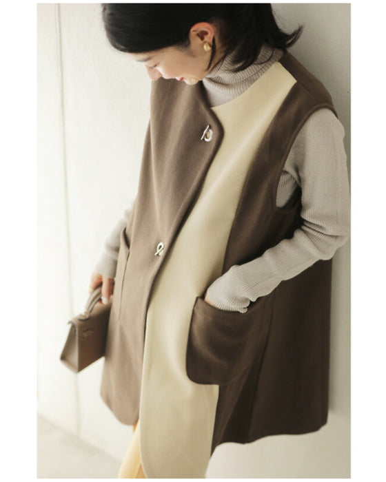 Cafe Latte Bicolor Gilet Vest