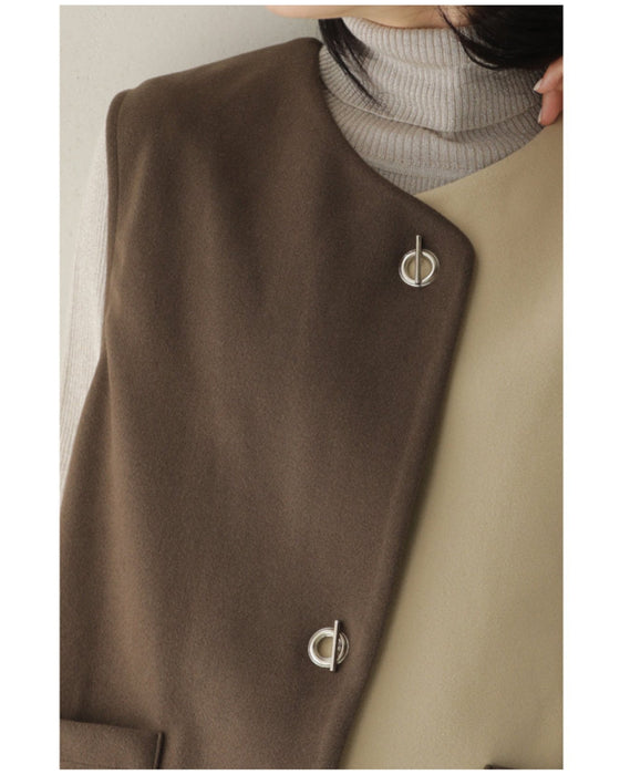 Cafe Latte Bicolor Gilet Vest