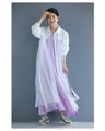 Switching sheer veil long shirt