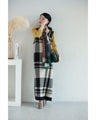 チェックワンピースとニットプルオーバーの2点セット【set】