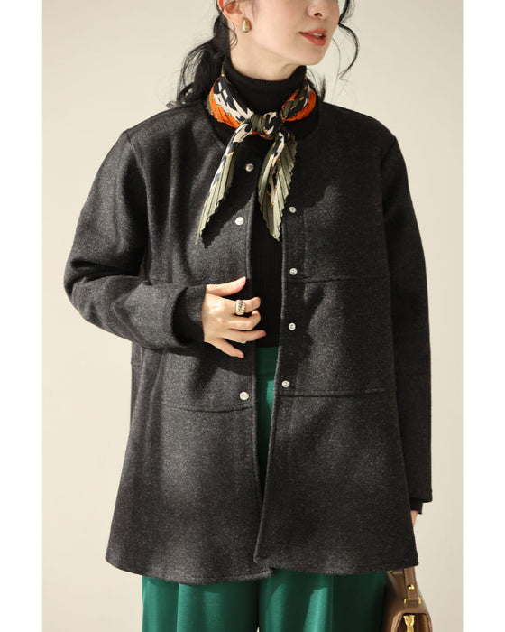 上質な肌触りのAラインシルエットライトコート