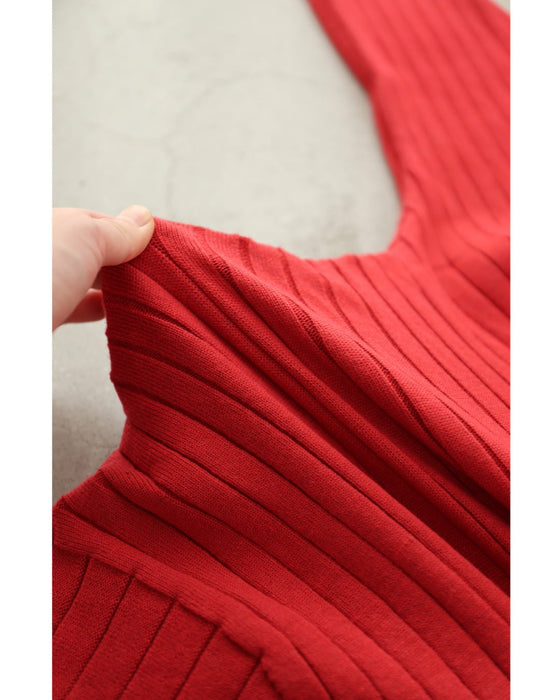 変形ラインのハイネックニットプルオーバートップス