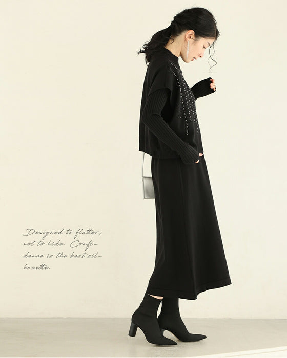 155cm以下の小柄さん向け　コーデに悩む朝にさよなら　ワンピース2点セット【set】