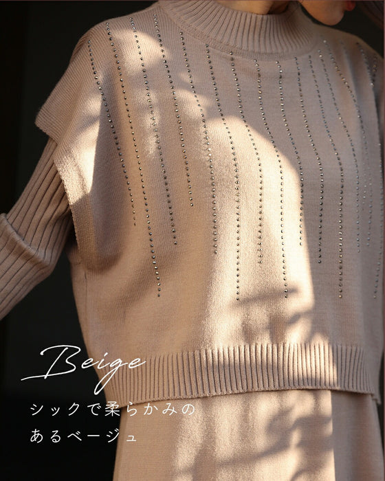 155cm以下の小柄さん向け　コーデに悩む朝にさよなら　ワンピース2点セット【set】