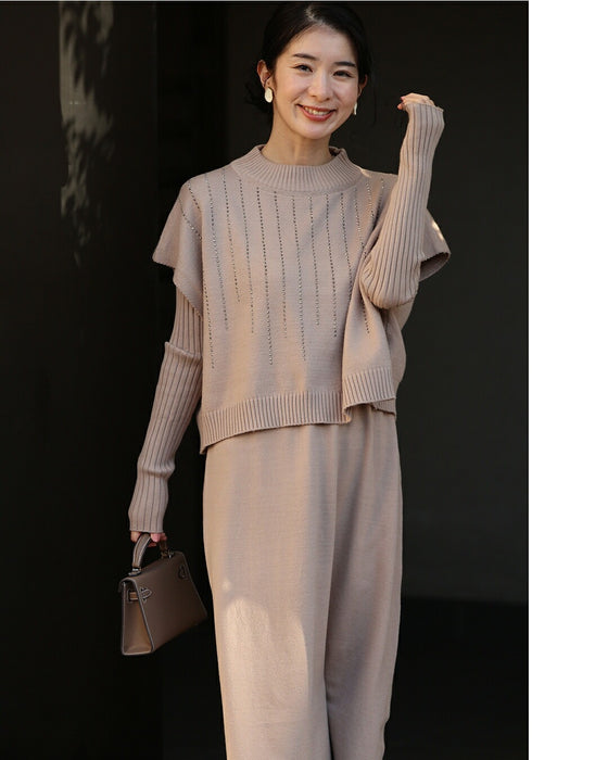 155cm以下の小柄さん向け　コーデに悩む朝にさよなら　ワンピース2点セット【set】