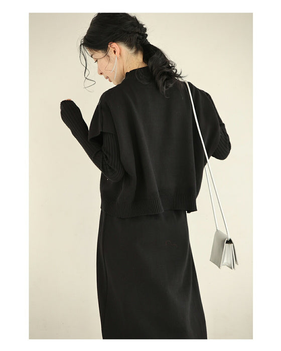 155cm以下の小柄さん向け　コーデに悩む朝にさよなら　ワンピース2点セット【set】