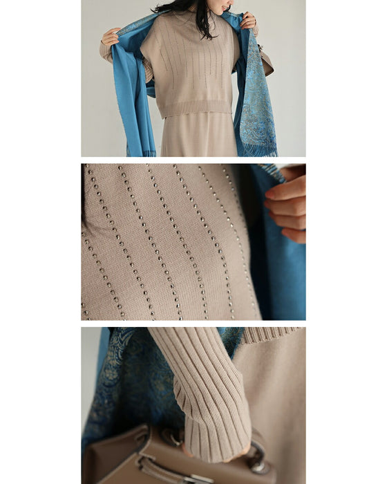 155cm以下の小柄さん向け　コーデに悩む朝にさよなら　ワンピース2点セット【set】