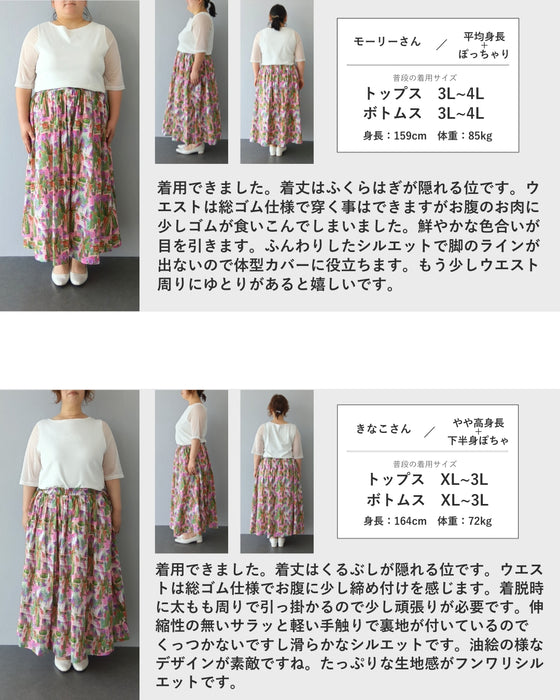 穿くだけで華やぐ アート柄フレアスカート