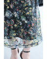 彩りペイントアートの花ベールミディアムワンピース