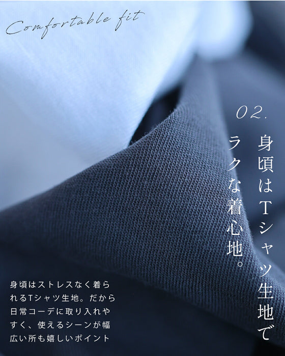連なる蝶々レースTシャツトップス
