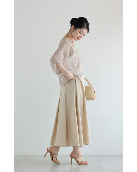 メッシュカットソーとタックワンピース2点セット【set】